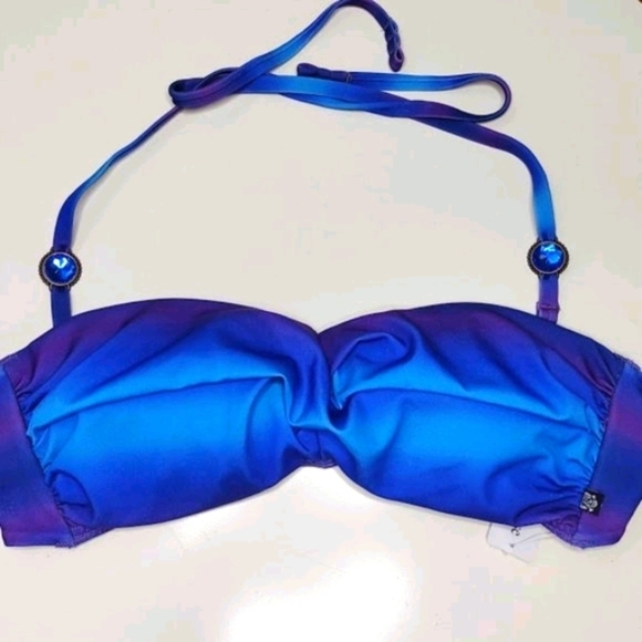 La Vie En Rose Twisted Bandeau Bikini Top NWT - Picture 1 of 5